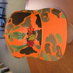 Vtg Nerstrand Big Woods State Park Rice County Minnesota Camo Cap Hat w Rope